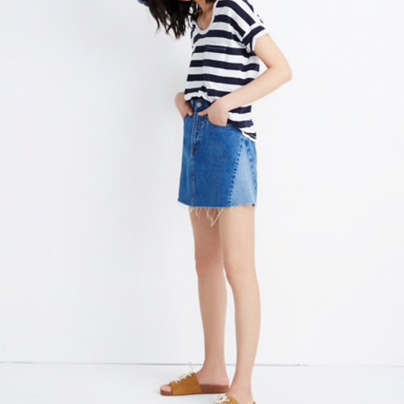Madewell Rigid A-line Denim Skirt: Pieced Edition - Picture 3 of 7